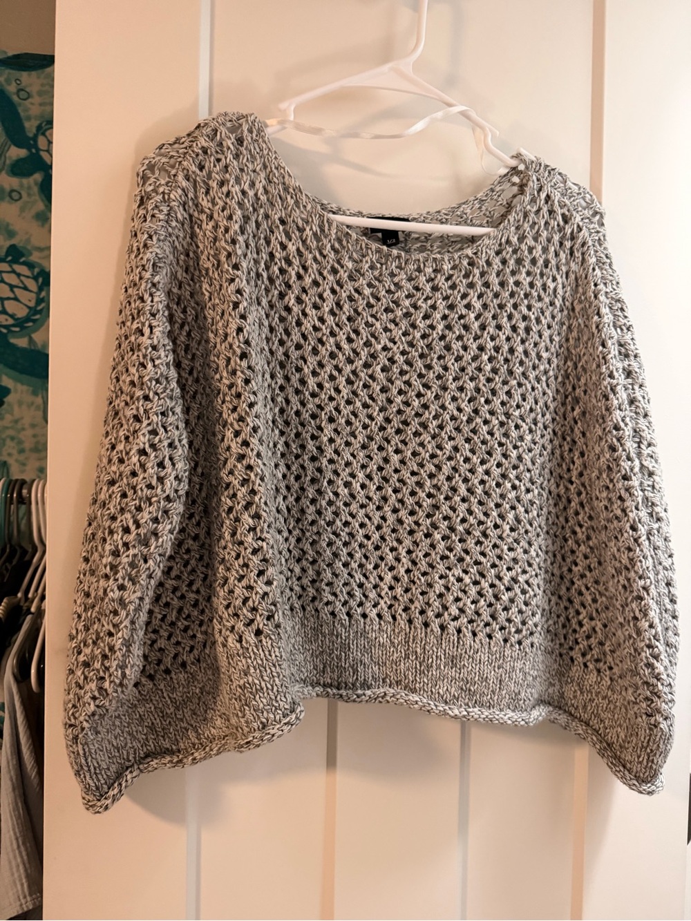 Torrid grey knit cropped poncho